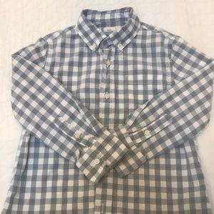 Crewcuts blue and white gingham button down